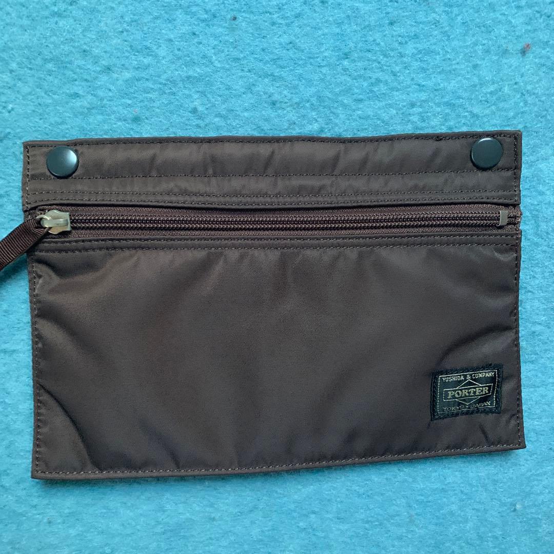 PORTER クリーム　ブラック ブラウン　トートバッグ　ナイロン