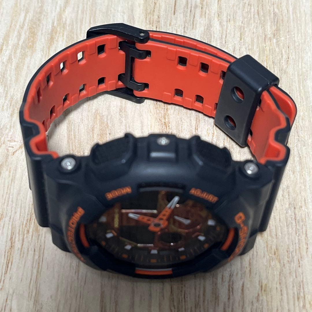 【人気商品レアカラー】G-SHOCK GA-100BRオレンジカモフラージュ×黒