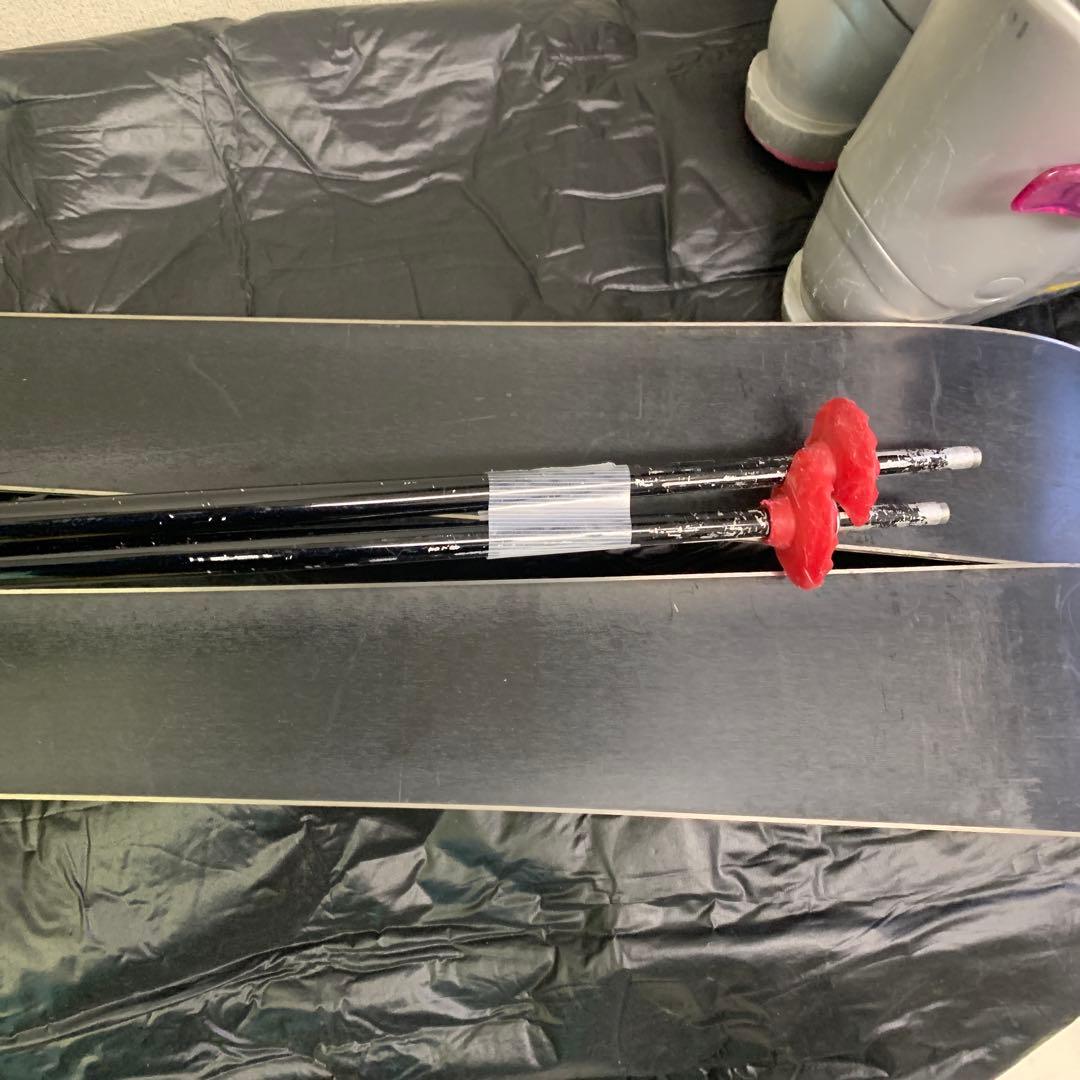 k2スキー板 ブーツ 、ストック付き