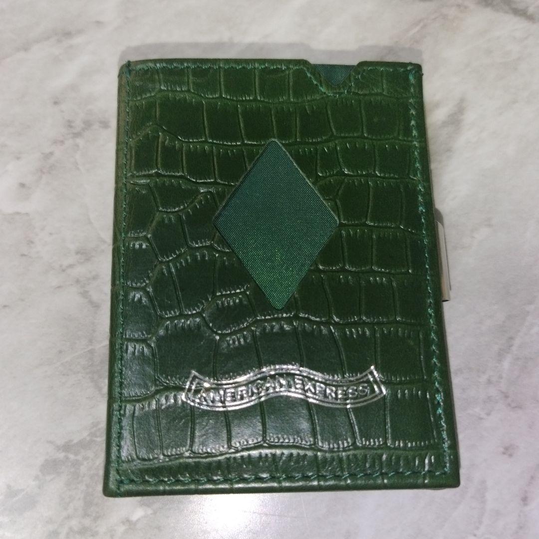 AMEX限定　EXENTRI MULTIWALLET Caiman Green