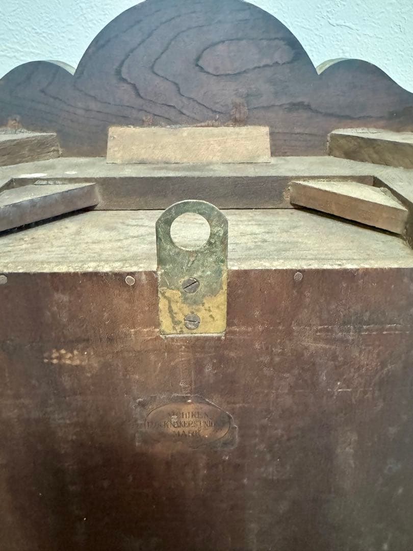 愛知時計　レトロ　ボンボン時計　壁掛け時計　ゼンマイ時計