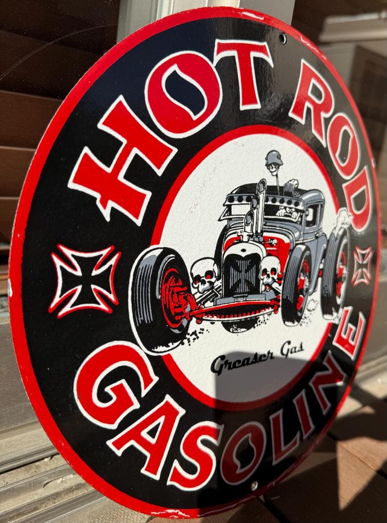 Hot Rod Gasoline 看板 30cm ガレージ 世田谷ベース