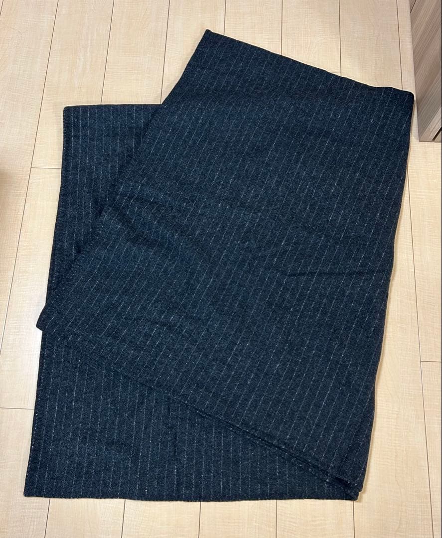 無印良品 MUJI ウールブランケット 毛布　ダークグレー　大判　ウール　羊毛