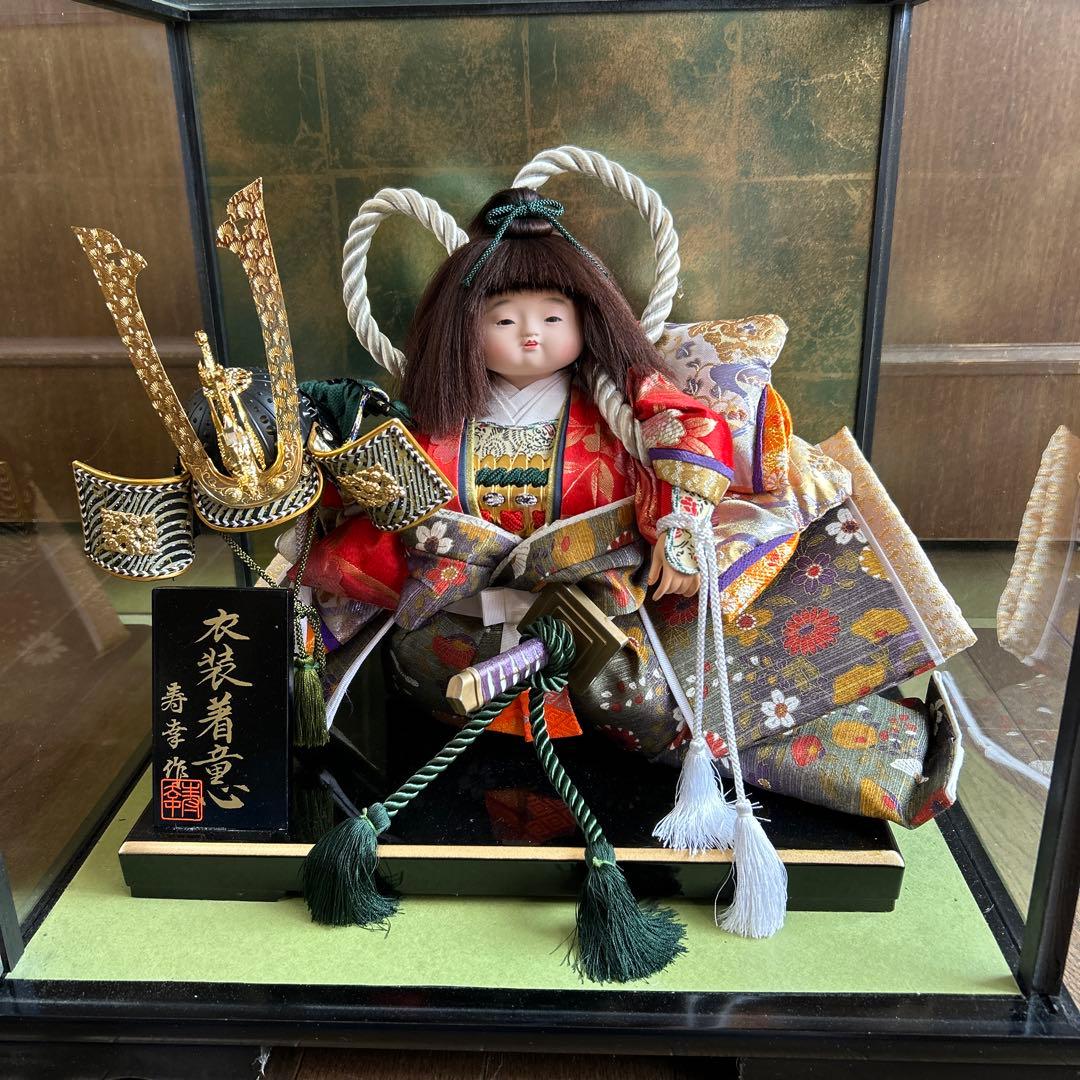 五月人形　ガラスケース入り