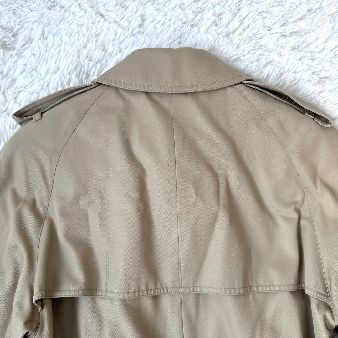 アクアスキュータム ダブル ロング丈 AQUA5トレンチコート 裏地チェック L