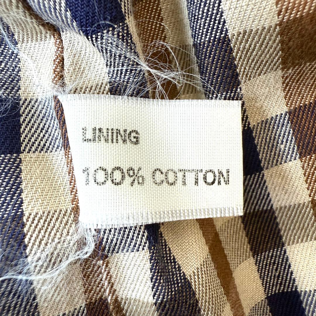 アクアスキュータム ダブル ロング丈 AQUA5トレンチコート 裏地チェック L