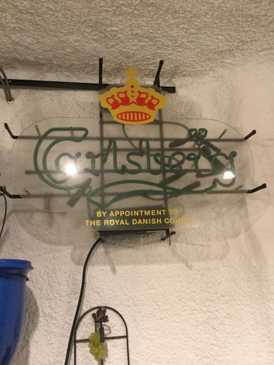 カールスバーグ　ネオン管　看板　アンティーク