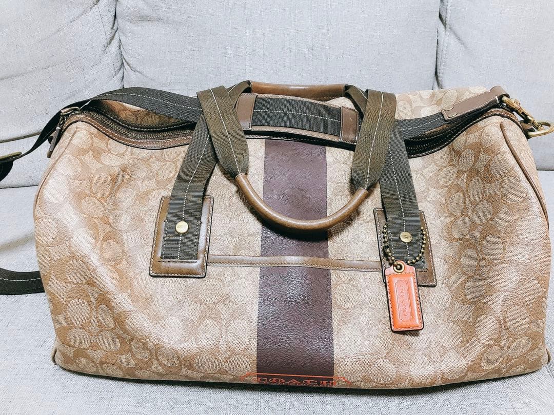 【 極美品・希少 】COACH コーチ 2way ボストンバッグ シグネチャー