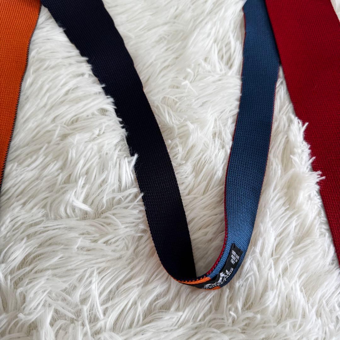 エルメス HERMES ニットタイ 4WAY ロゴ刺繍 リバーシブル イタリア製