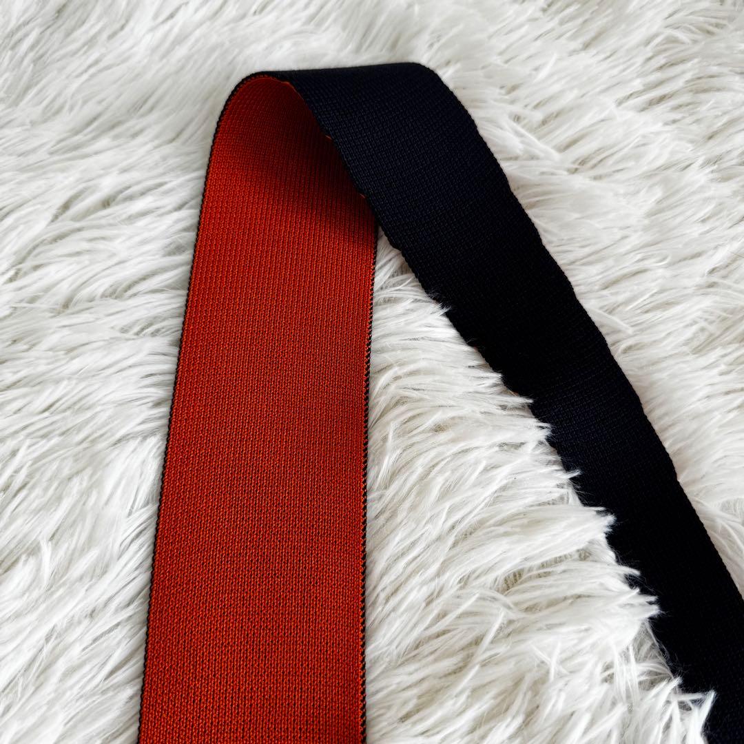 エルメス HERMES ニットタイ 4WAY ロゴ刺繍 リバーシブル イタリア製