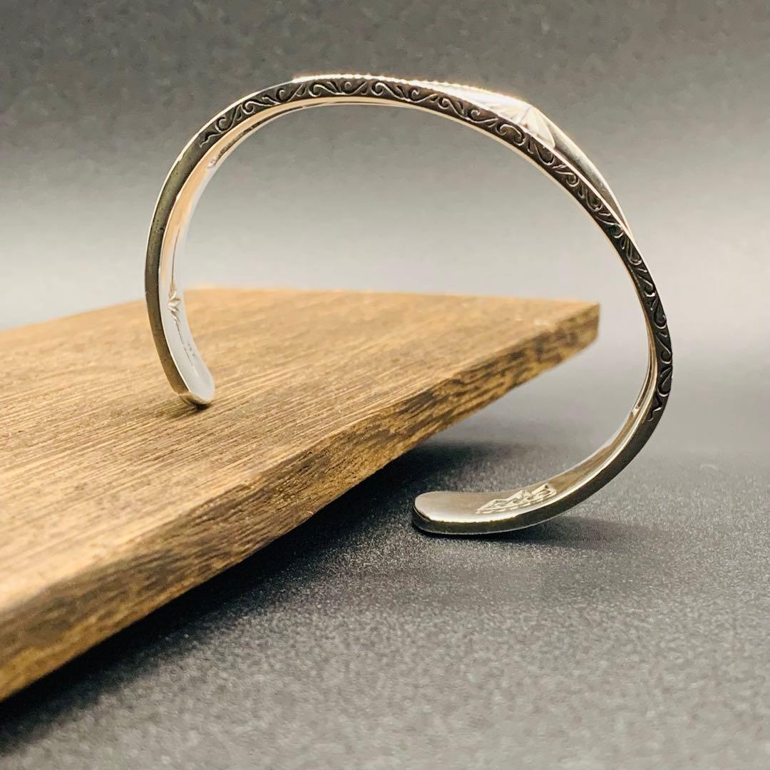 サード SAAD アラベスク サンシンボル シルバー925 バングル 彫刻 刻印