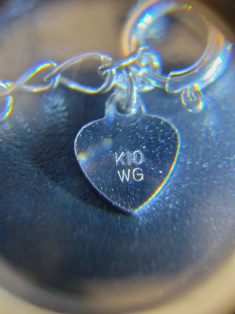 WISP◎K10WGブレスレット◎クリアストーン◎調節可◎アクセサリー◎10金