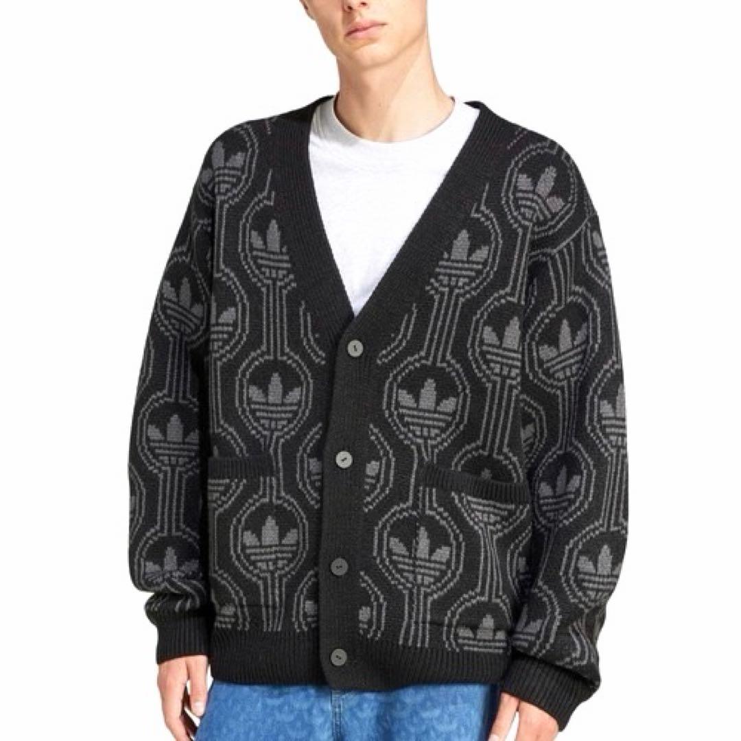 アディダス オリジナルス Lサイズ 70Sトレフォイルカーディガン 黒