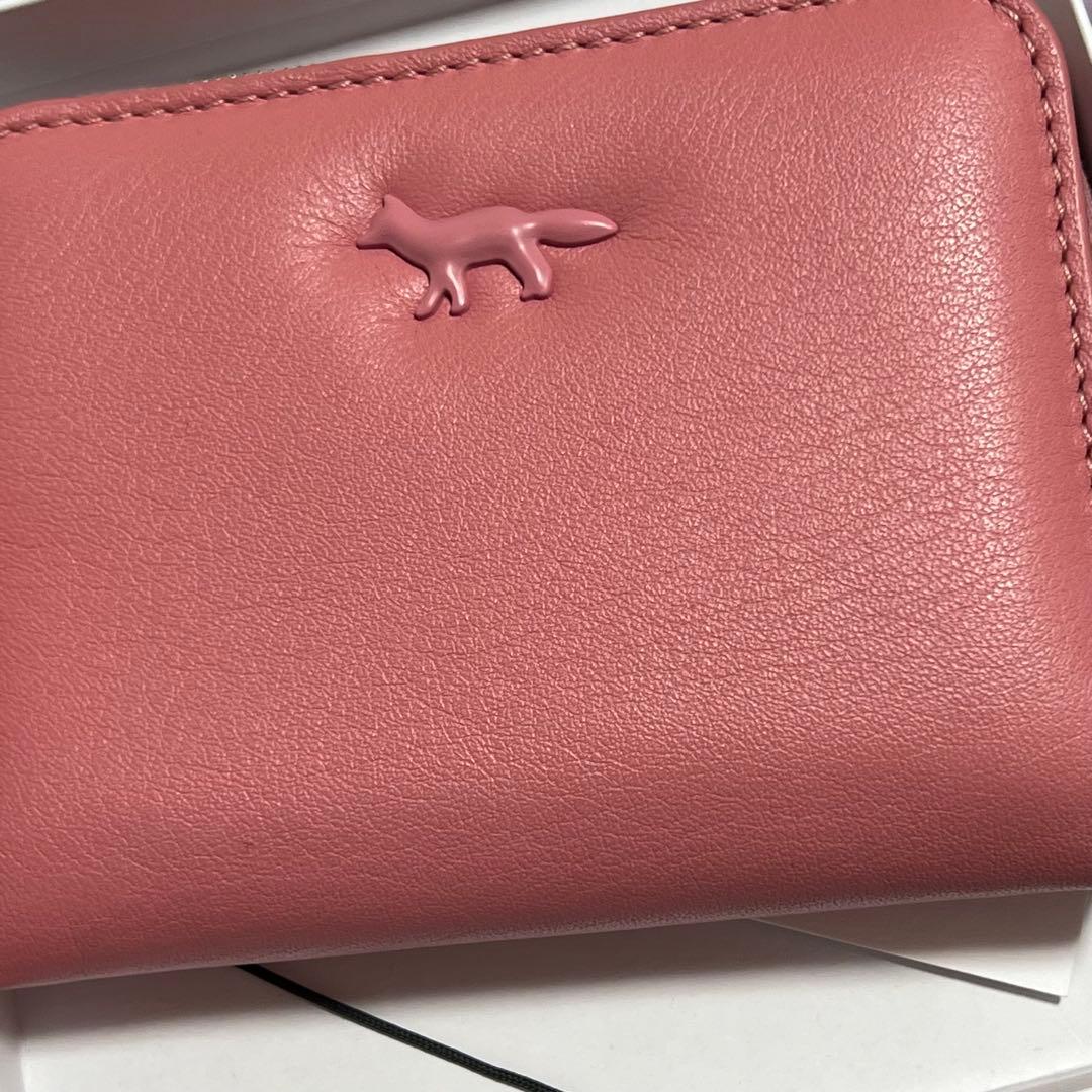 メゾンキツネ cloud 折り財布 fraise ピンク