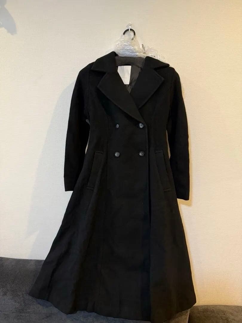 MERCURY DUO♡ブラック ダブルブレスト ロングコート