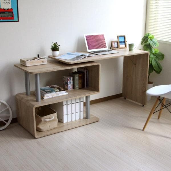 【新品送料無料】パソコンデスク コーナー 回転　L字型 幅120cm 幅85cm