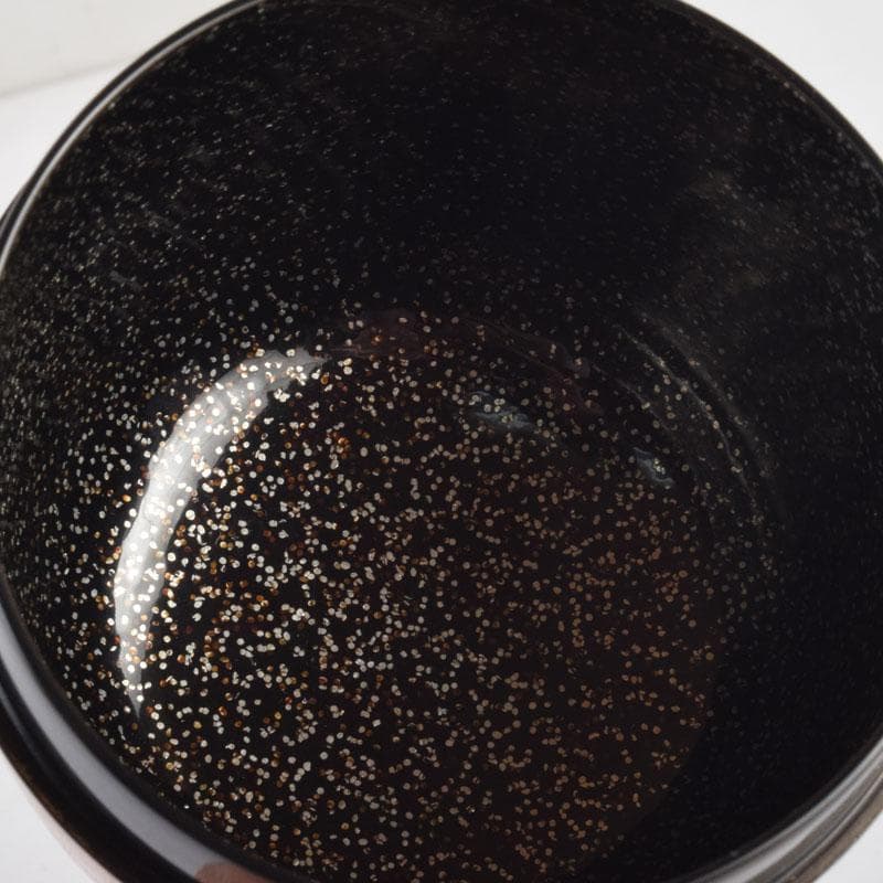 茶道具　輪島塗　前志芸男作　沈金桐紋様　棗　共布共箱　M　8632