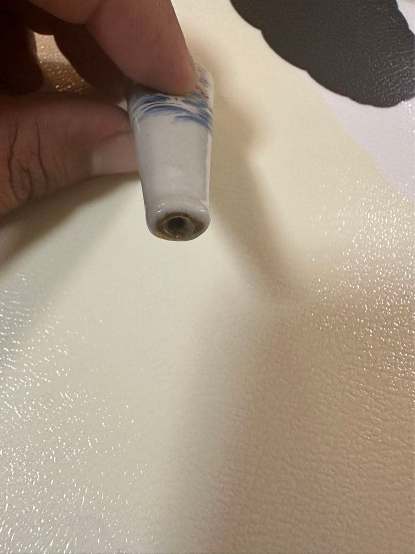 九谷焼　陶器キセル　珍品　骨董品　レトロ　年代品