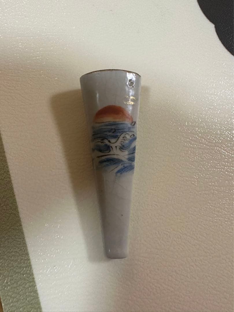 九谷焼　陶器キセル　珍品　骨董品　レトロ　年代品