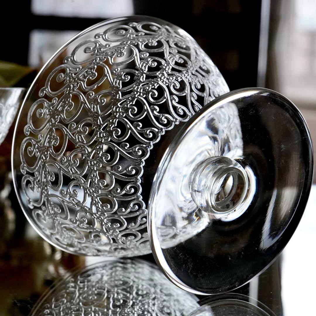 ★希少 オールドバカラ シャトーブリアン シャンパンクープ グラス ペア 極美品