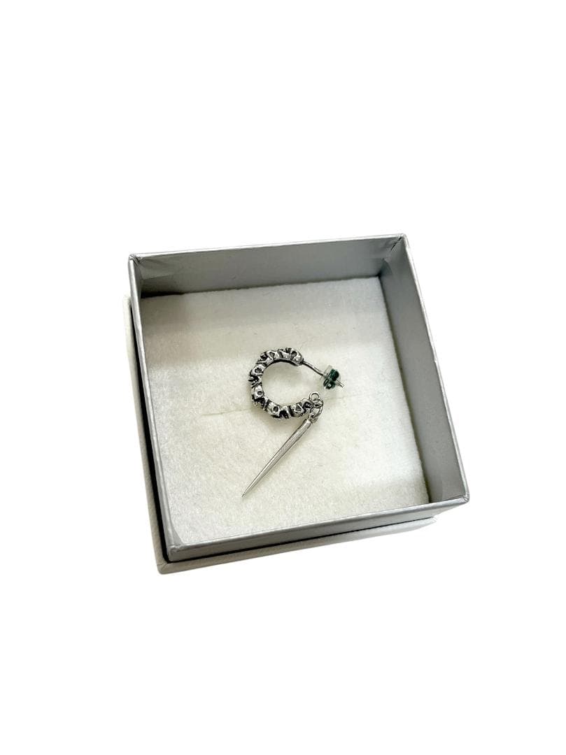 gunda ガーネットスカルフープピアス 極美品