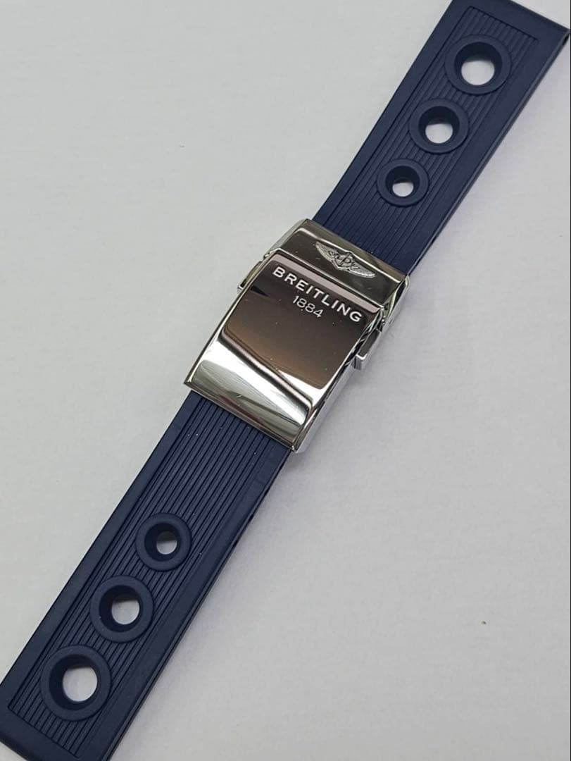 三太郎 ブライトリング ラバーベルト ネイビー 時計 22-20 純正品