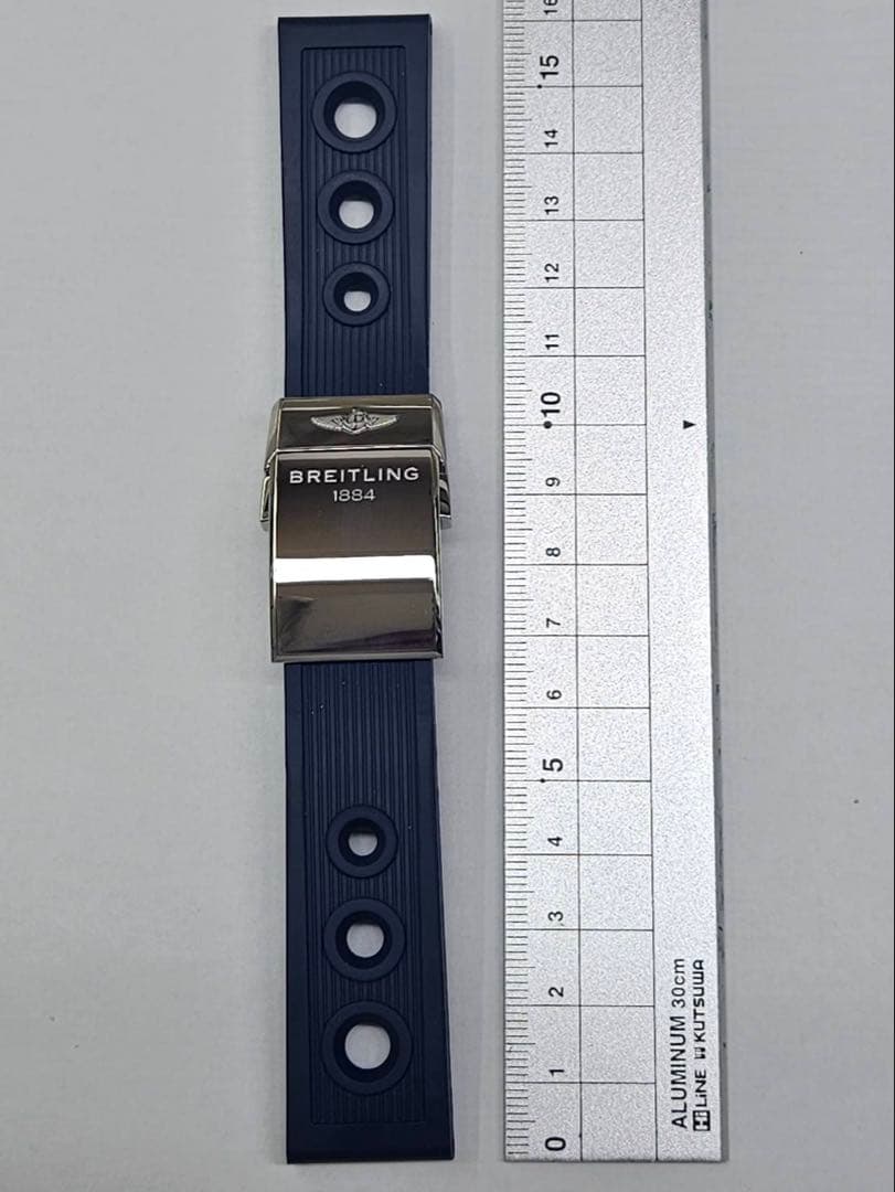 三太郎 ブライトリング ラバーベルト ネイビー 時計 22-20 純正品