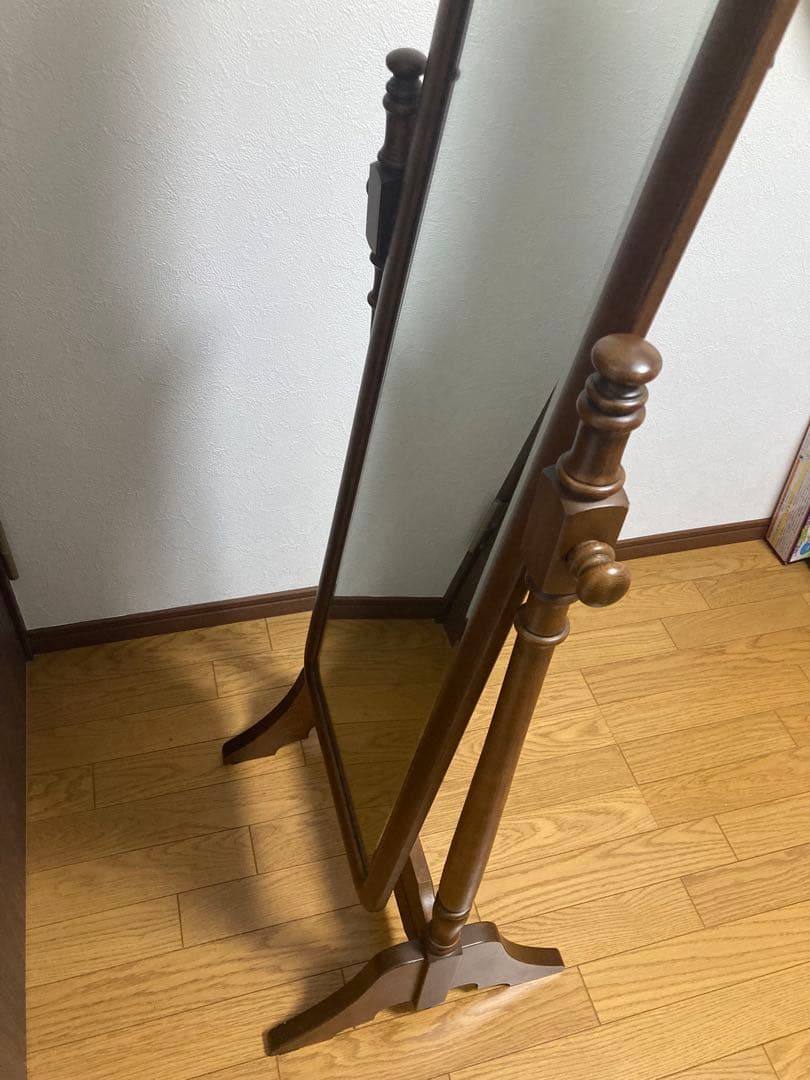 カリモク　姿見　鏡　スタンドミラー