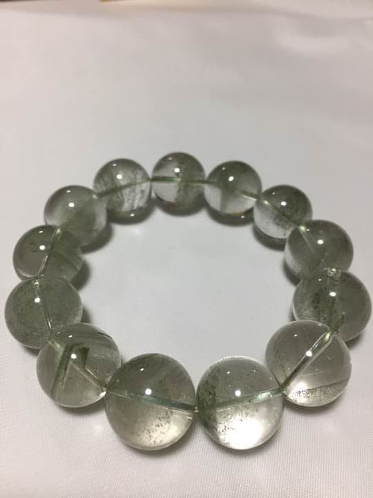 グリーンファントム ブレスレット 大玉 パワーストーン 18mm以上〜19mm