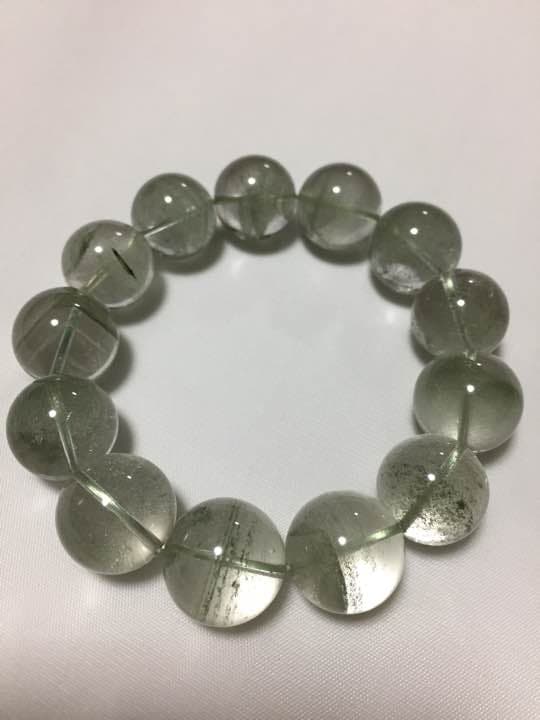 グリーンファントム ブレスレット 大玉 パワーストーン 18mm以上〜19mm