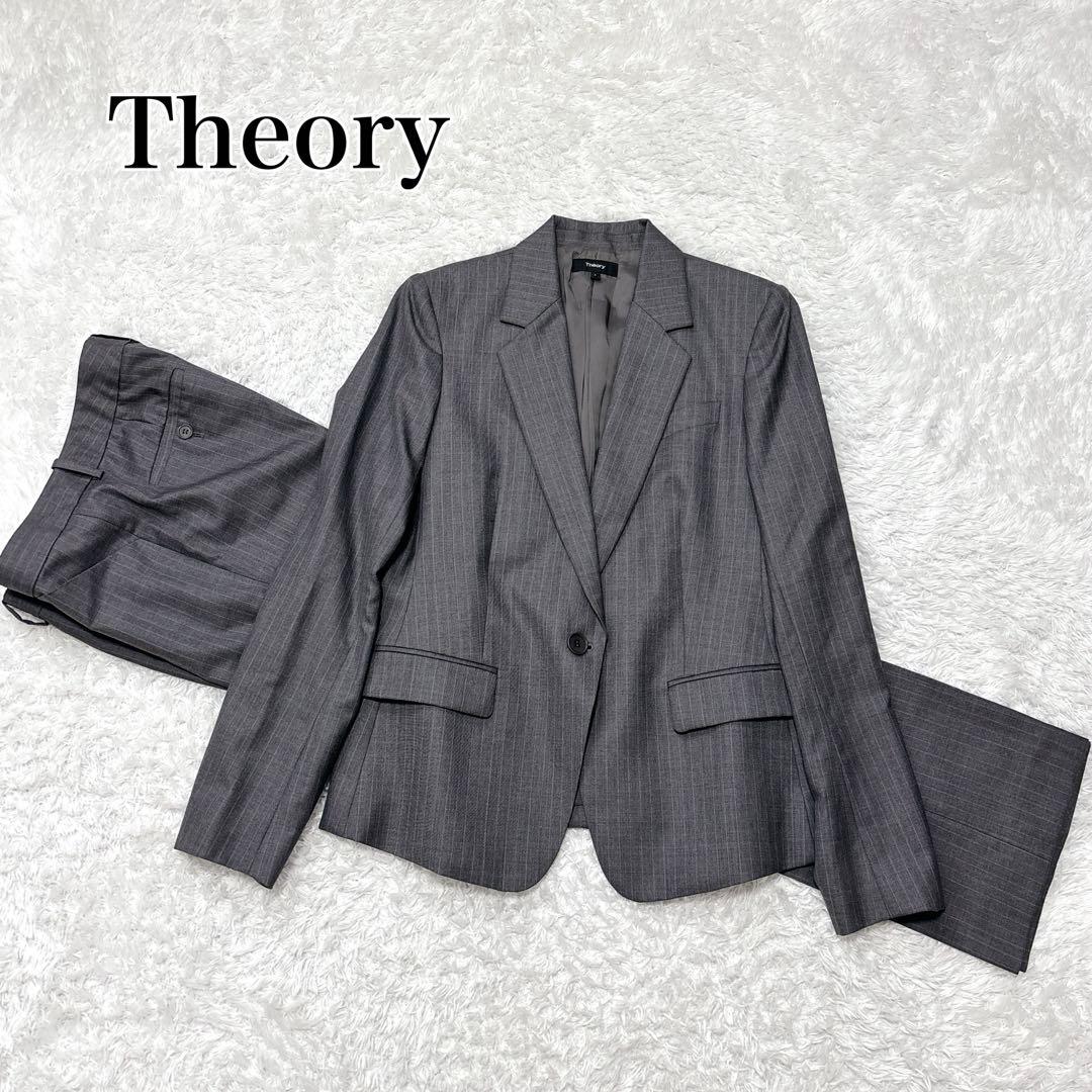【Theory】セオリー セットアップ パンツスーツ ストライプ シルク混