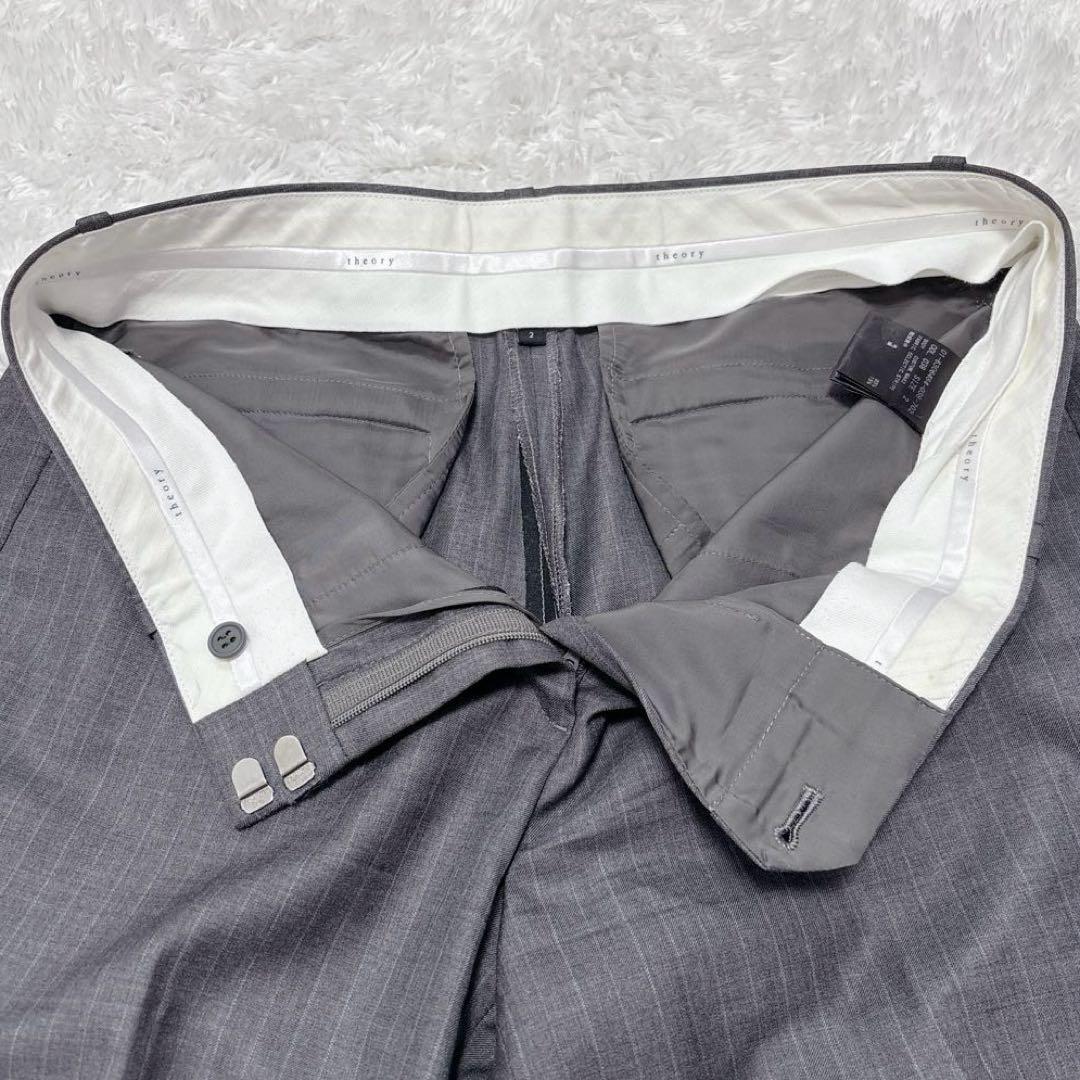 【Theory】セオリー セットアップ パンツスーツ ストライプ シルク混