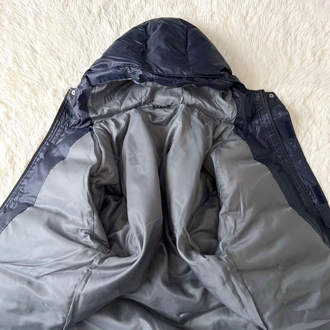 adidas アディダス ダウン ベンチコート Oサイズ ロング　ネイビー