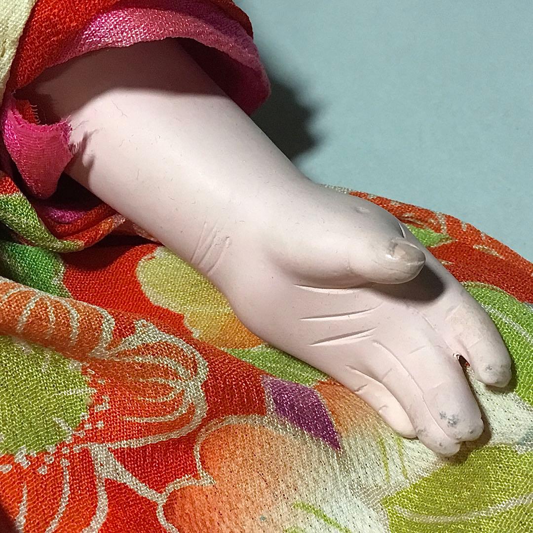 市松人形◆昭和初期 女の子◆人毛 日本人形 アンティーク 大正ロマン 抱き人形