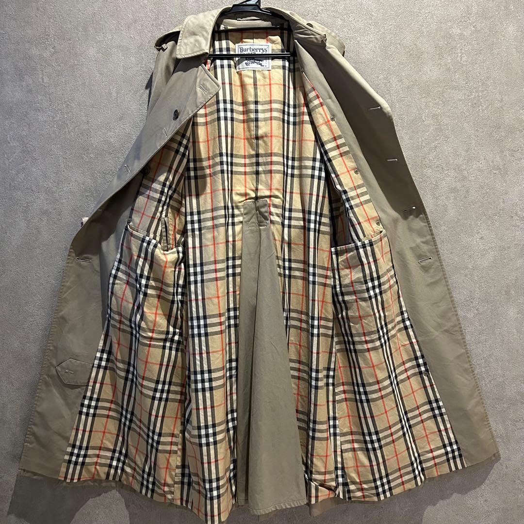 【希少/玉虫色】バーバリー プローサム トレンチコート 綿100% 白タグ