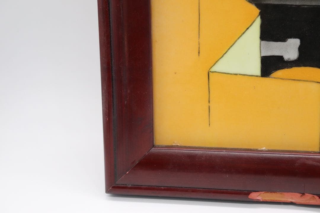 中国　陶板画　美人　壁がけ　送料込み0308