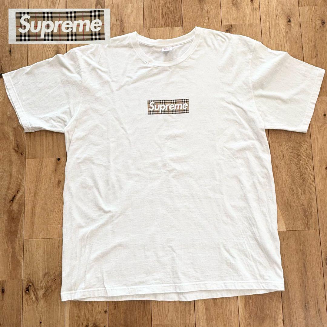 【希少】Supreme Burberry Box Logo Tee 22SS