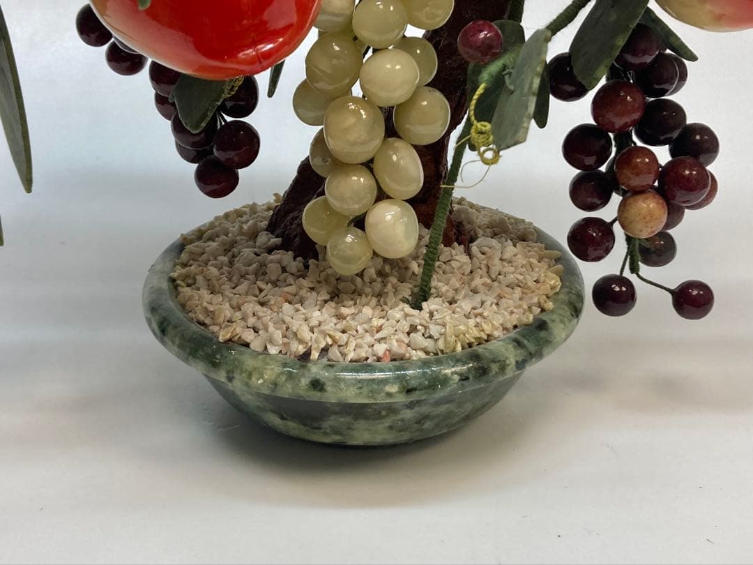 中国美術　天然石　玉石盆栽