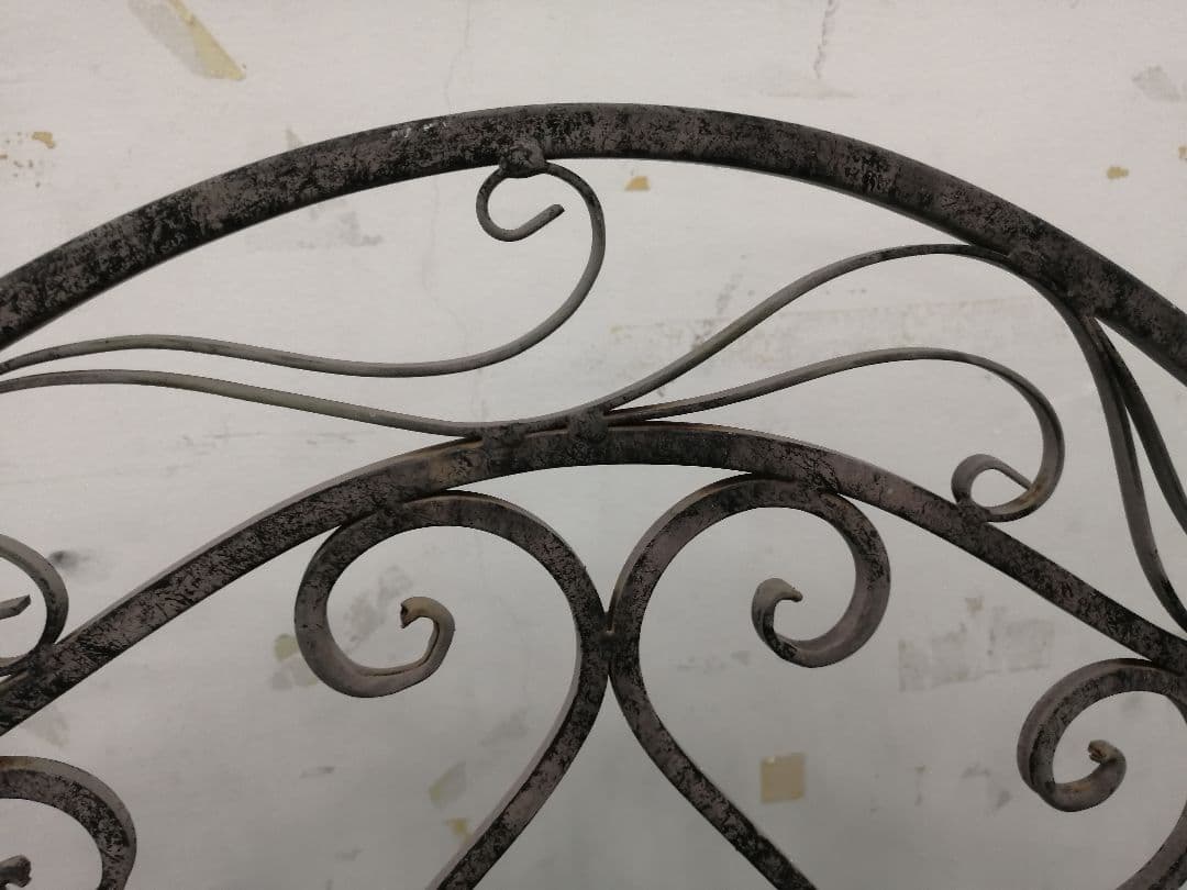 アイアン製オープンシェルフ 4段 メタル ダークグレー 花台 店舗什器 W61