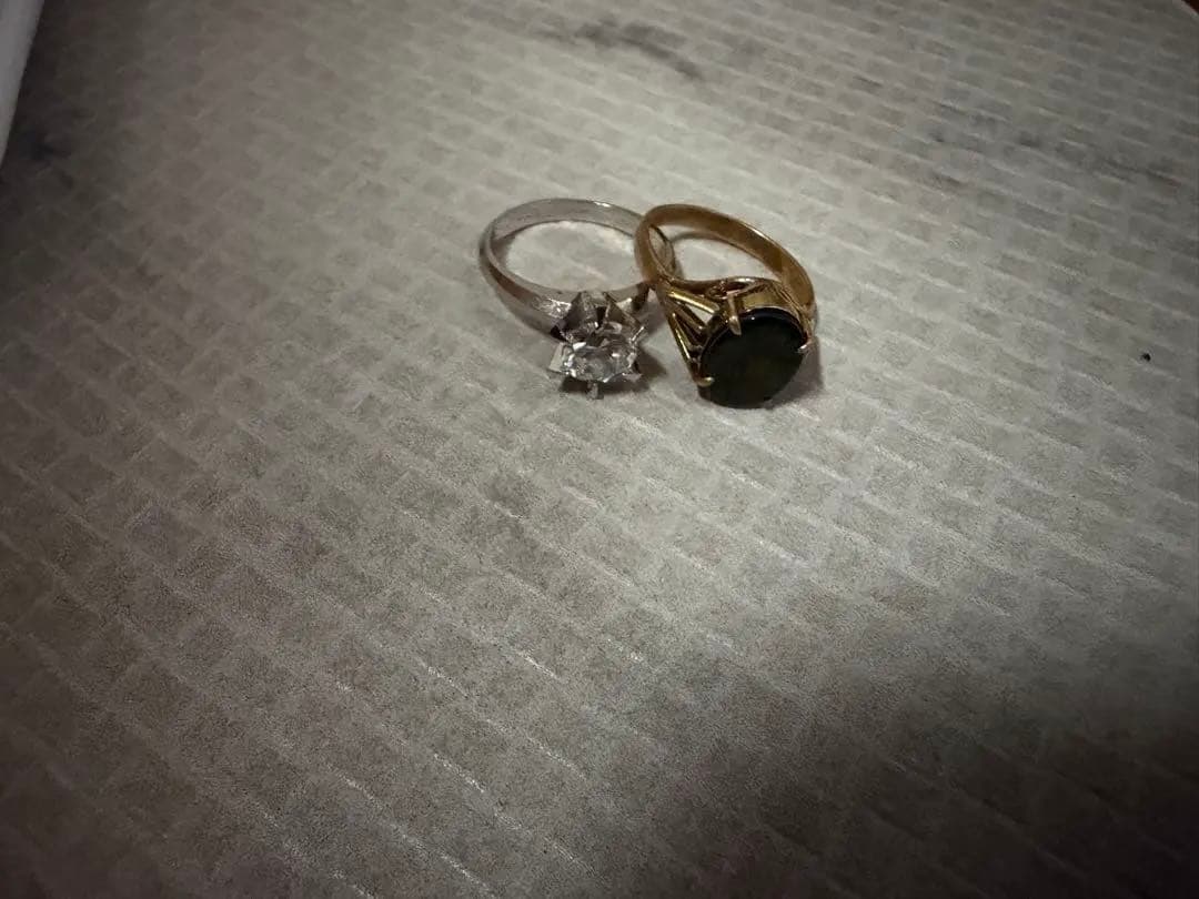 R*。様 18k刻印ありシルバーとゴールド　リング　2点セット