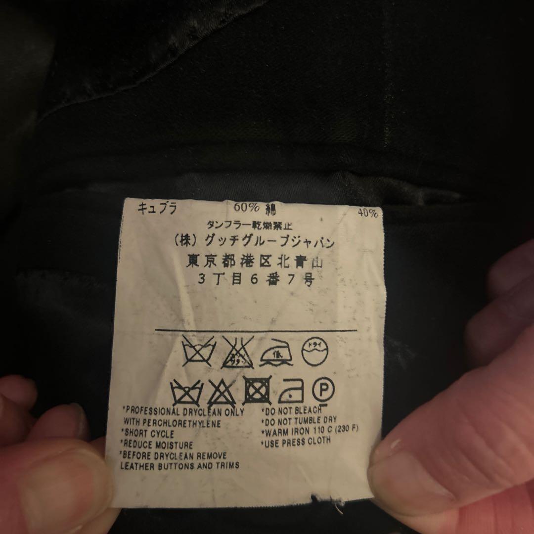 GUCCI ブラック ダブルブレスト トレンチコート