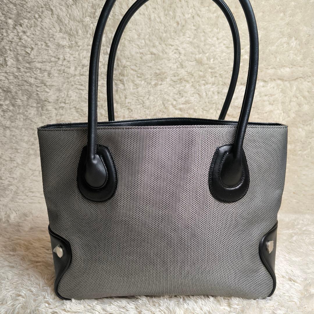 【極美品】濱野皮革工藝 皇室御用達 トートバッグ 肩掛け A4可 グレー