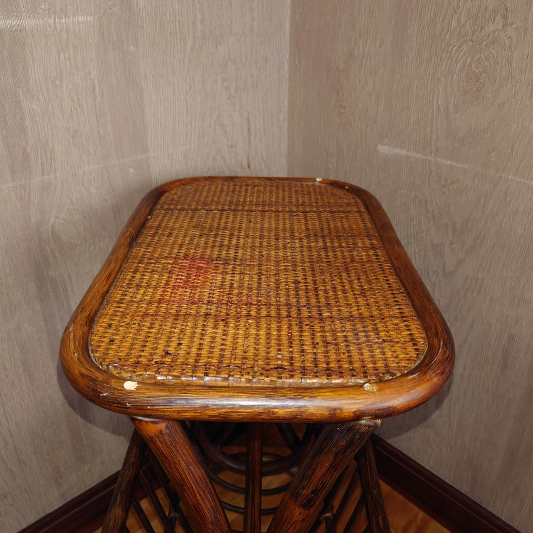 ラタン製マガジンラック ブラウン【匿名配送】