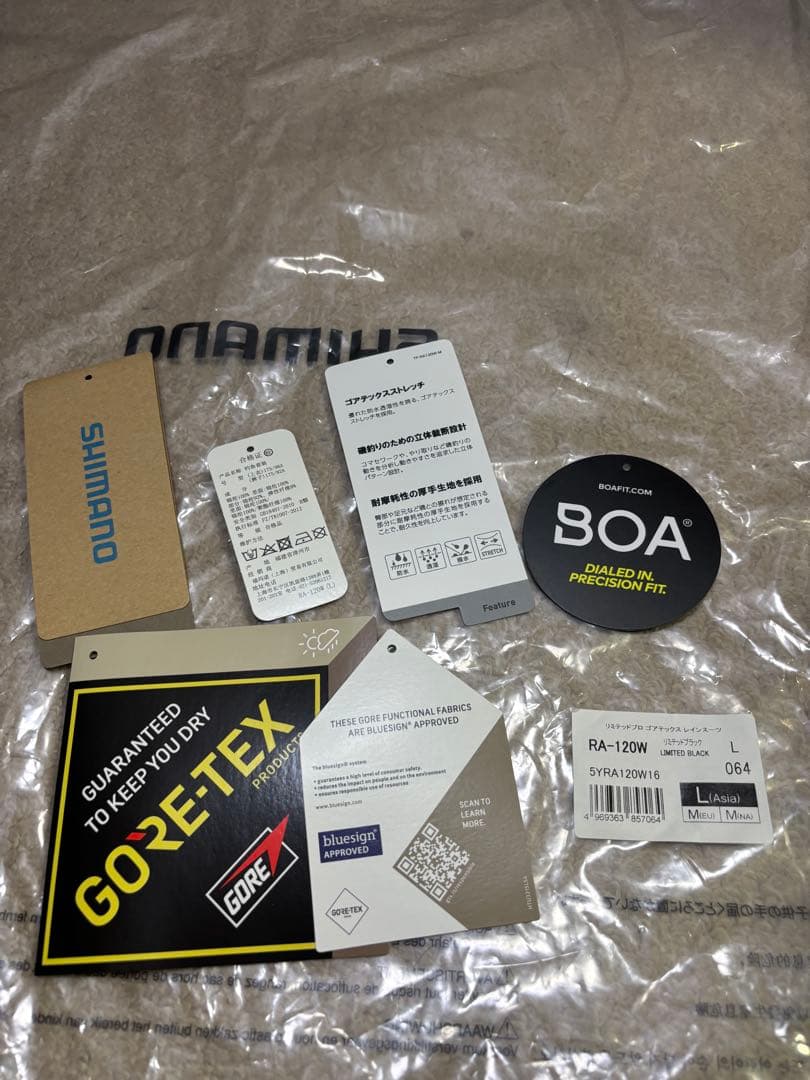 【新品未使用品】リミテッドプロ　ゴアテックスプロレインスーツ　サイズL