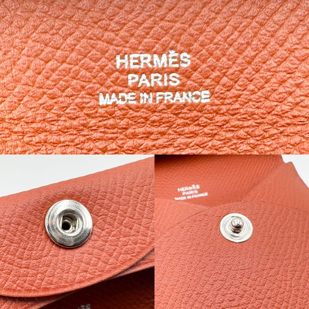 美品 エルメス HERMES バスティア ケース メンズ レディース 茶色