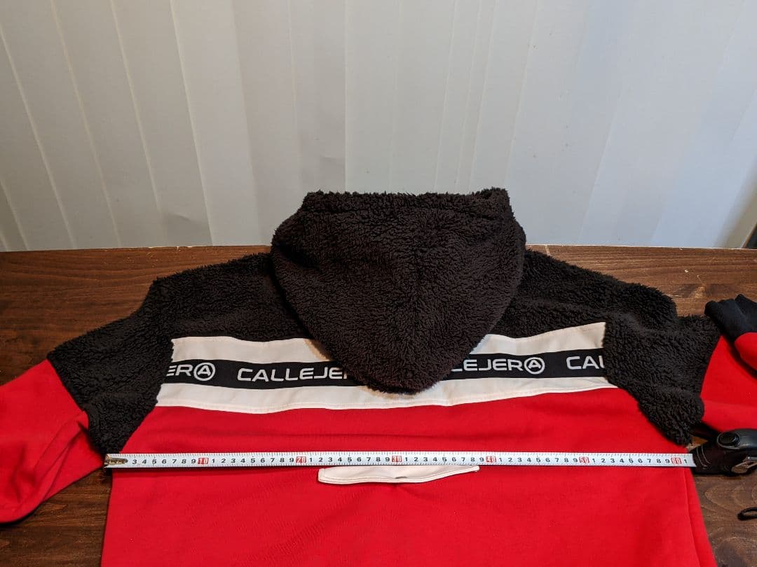 カジェヘラ　切替　ボア　ハーフジップ　パーカー　スウェット　ゴルフ　ウェア　黒