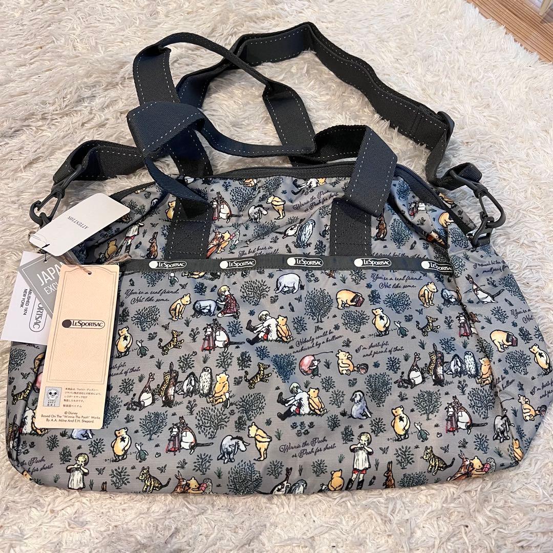 クラッシックプー　レスポートサック　ショルダーバッグ　ディズニー　ボストン