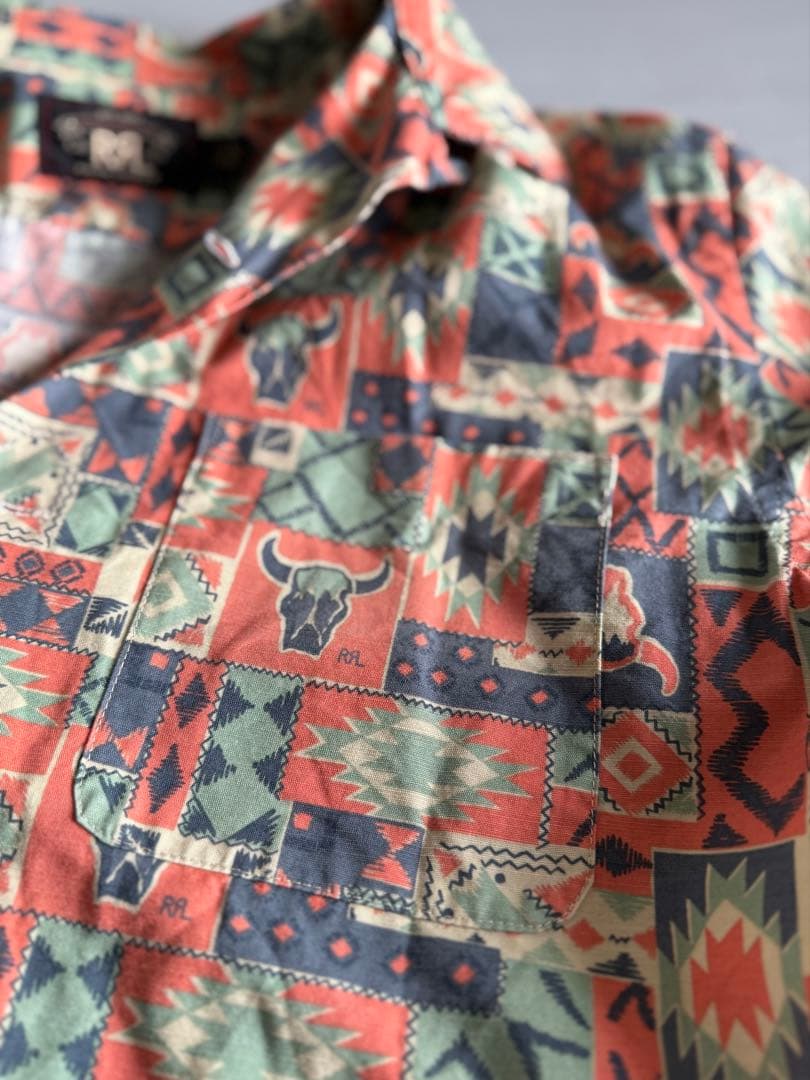 RRL オープンカラー半袖シャツ