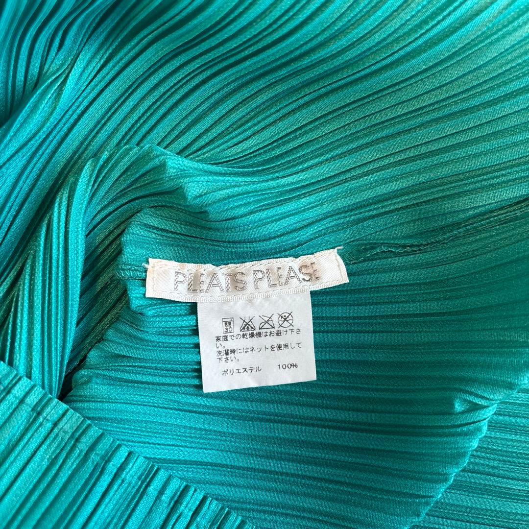 PLISSÉ PLEASE ターコイズ 半袖シャツ