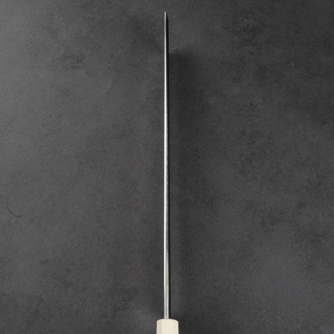 6504 骨切り 鱧切り 9寸 本刃付け 刺身包丁 人工象牙黒三本巻八角柄